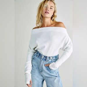 Free People We The Free Fiji Off The Shoulder Thermal Top